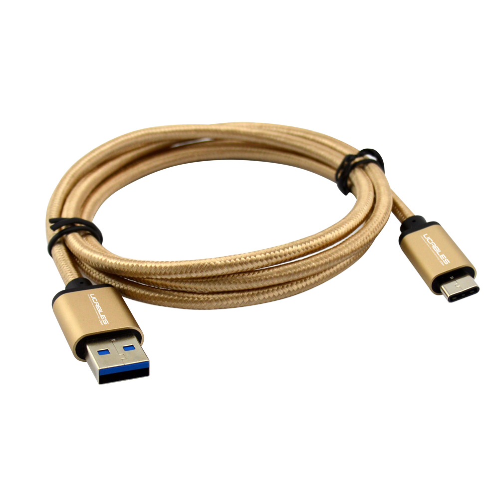 Cable USB C, paquete de 2 (elige 1M/2M/3M) certificado USB 2.0 tipo C a  tipo A, cable de carga rápida 5V/3A, conectores dorados, para galaxia